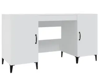 vidaXL skrivebord 140x50x75 cm konstrueret træ hvi