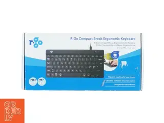 Ergonomisk tastatur fra R-go (str. 30x14,5 cm)