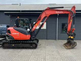 Kubota KX080-4 Engcon rotortilt og centralsmørring