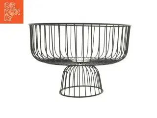 Sort metaltråds kurv (str. Ø 28 cm)