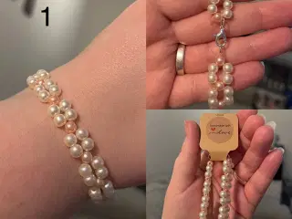 Elegante perle armbånd