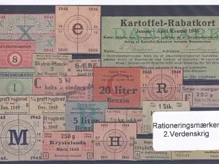 Rationeringsmærker - 2. Verdenskrig