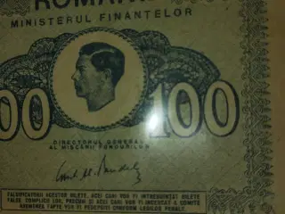 Rumænsk seddel fra 1945
