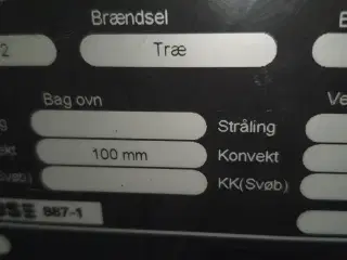Brændeovn til salg inkl stål skorsten Scan 37-2