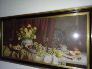 Retro billede i sortramme med motiv frugt 