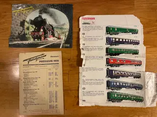 Fleischmann modeltog 1956 papirmateriale