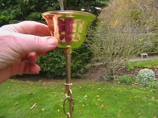 Loftlampe i Messing.