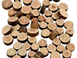 Rustikke Træskiver 10-15 mm - 230g til Kreativitet