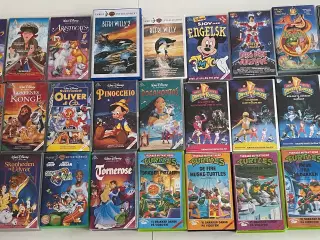 Video bånd Disney og andre 20 kr. pr. styk 