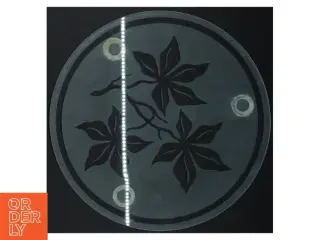 Glas lagkagefad med blade design (str. Ø. 30 cm)