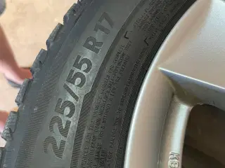 Michelin vinterdæk på alufælge- 4 stk 225/55 R17