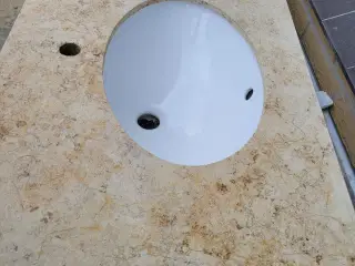 Sten bordplade med vask