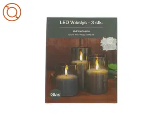 LED vokslys 3 styk (str. HØ: 10 x 12,5 og 15 x7,5)