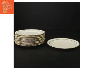 Porcelænstallerkener med guldkant fra Edelweiß (str. Ø 15,5 cm)