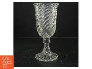 Glas vase med spiraldesign (str. 23x11 cm)