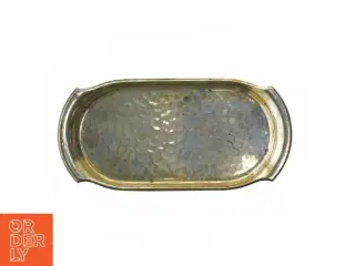 Messingbakke med struktureret overflade (str. 22,5x11 cm)