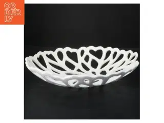 Dekorativ hvid skål (str. Ø 31 cm)