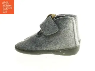 Grå filt hjemmesko (str. Udvendig sål 21 cm)