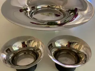 Fad + 2 fyrfadsstager