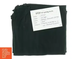 Sort jersey-stof, bomuld/elastan (118 x 210 cm)