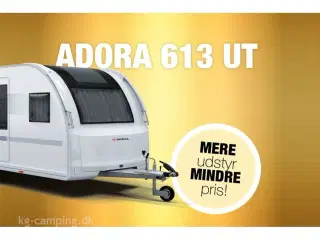 2024 - Adria Adora 613 UT   Lækker kampagne vogn med fritstående dobbeltseng.
