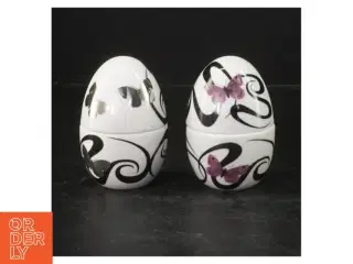 Dekorative porcelænsæg fra Summerbird (str. 9 cm)