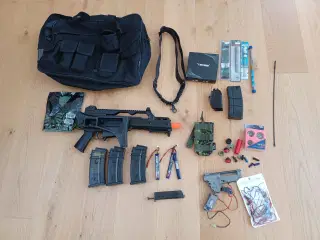 ASG G36C SLV med masser af ekstra udstyr