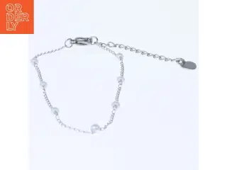 Perlekæde armbånd (str. Ø 9 cm)