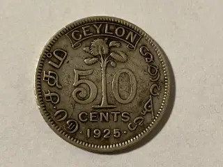 50 Cents Ceylon 1925