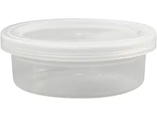 Plastbøtte med låg, H: 24 mm, diam. 68 mm, 45 ml, 20stk./ 1 pk.