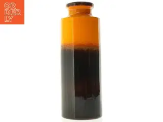 Scheurich West Germany Retro Brændt orange keramik vase (str. 27 cm)