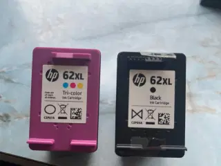 Printer blæk  hp. xl. 62 Black og Tri-color.