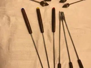 Fondue bestik 6 gafler 26,5 cm og 6 Ostemusgafler 