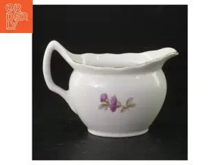 Porcelæn saucebåd med blomstermotiv