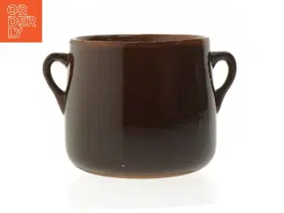 Keramisk vase med håndtag (str. Ø 10 cm)