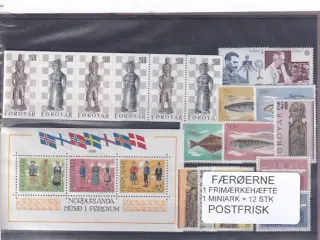 Færøerne - 1 Frimærkehæfte + 1 Miniark + 12 Stk. - Postfrisk