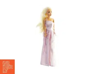 Barbie dukke i lang lyserød kjole fra Barbie (str. 30 cm)
