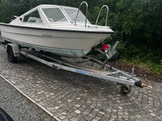 Speedbåd med 60 hk marcury 