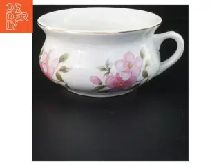 Stor kop med blomstermotiv (str. Ø15 cm x h8,5 cm)