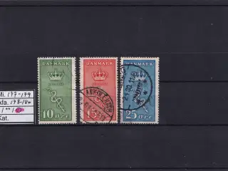 DK Kræft frimærker (AFA 178-179) stemplet