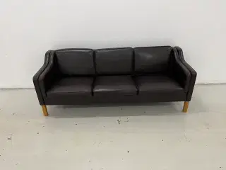Mogens Hansen MH195 3 Pers.Sofa i Dark Brown læder