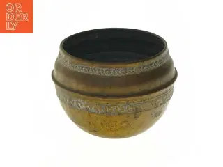 Dekorativ messing vase (str. Ø 12x13 cm)