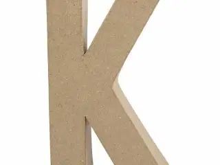 Håndlavet Bogstav K i Papmaché - Unik Vægdekoration
