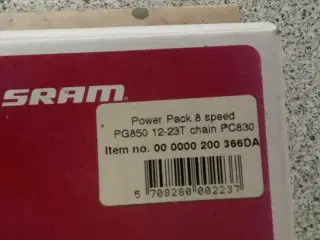 SRAM 8 speed kassette og kæde sampak