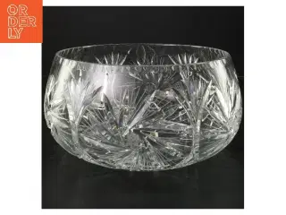 Krystalskål med mønster (str. Ø 25 cm)