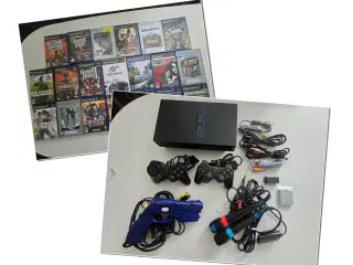 Playstation 2, inkl. 22 spil