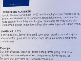 Shotglas fra Lyngby – formet som ølglas - 6 stk 