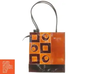 Brun og sort skuldertaske (str. 31 x 27 cm)