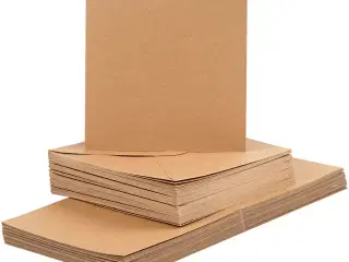 Elegant Dobbeltbrevkort med Kuverter - 50 Sæt