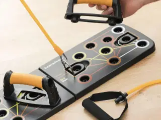 Push-Up Push-Up Bræt med modstandsbånd og øvelsesvejledning Pulsher InnovaGoods